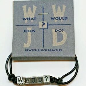 Bundle Sale 3 for $15 | WWJD What Would Jesus Do Pewter Bracelet